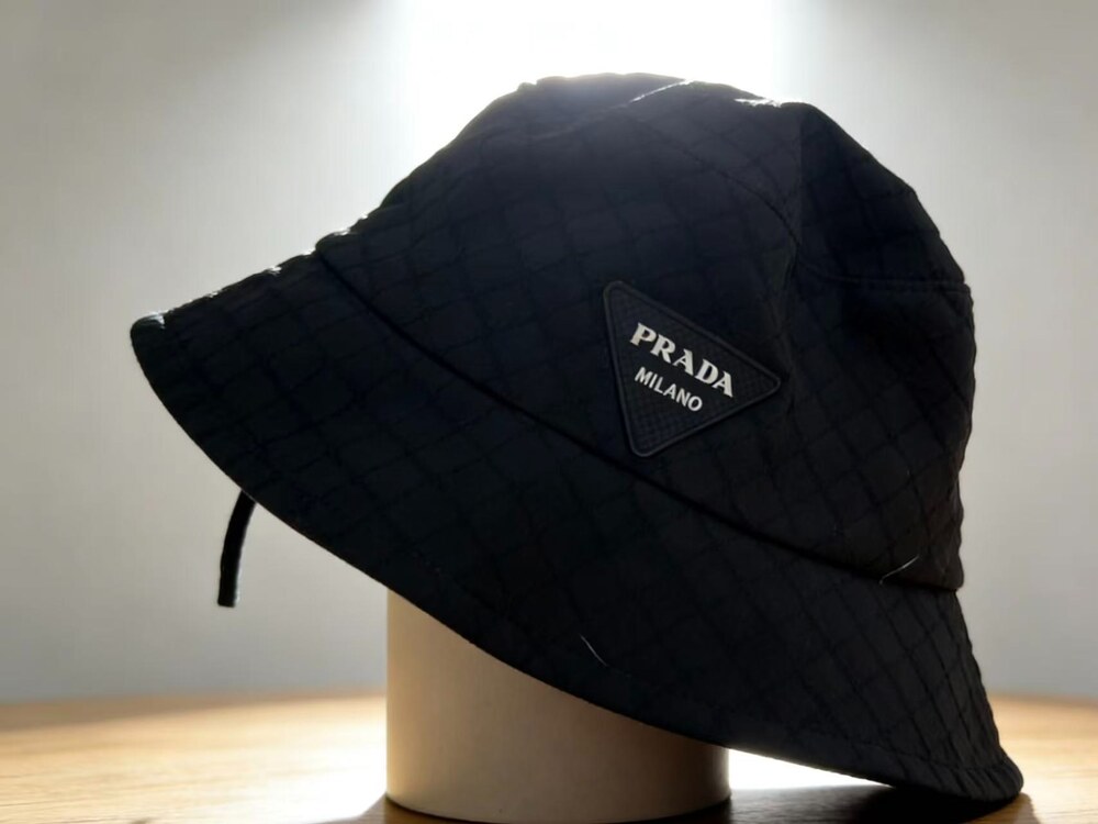 Prada Re Nylon Bucket Hat Black
